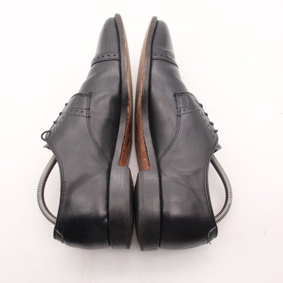 Allen Edmonds Clifton Men\'s 8.5 D Black Leather Brogue Cap Toe Derby Dress Shoe main image 12